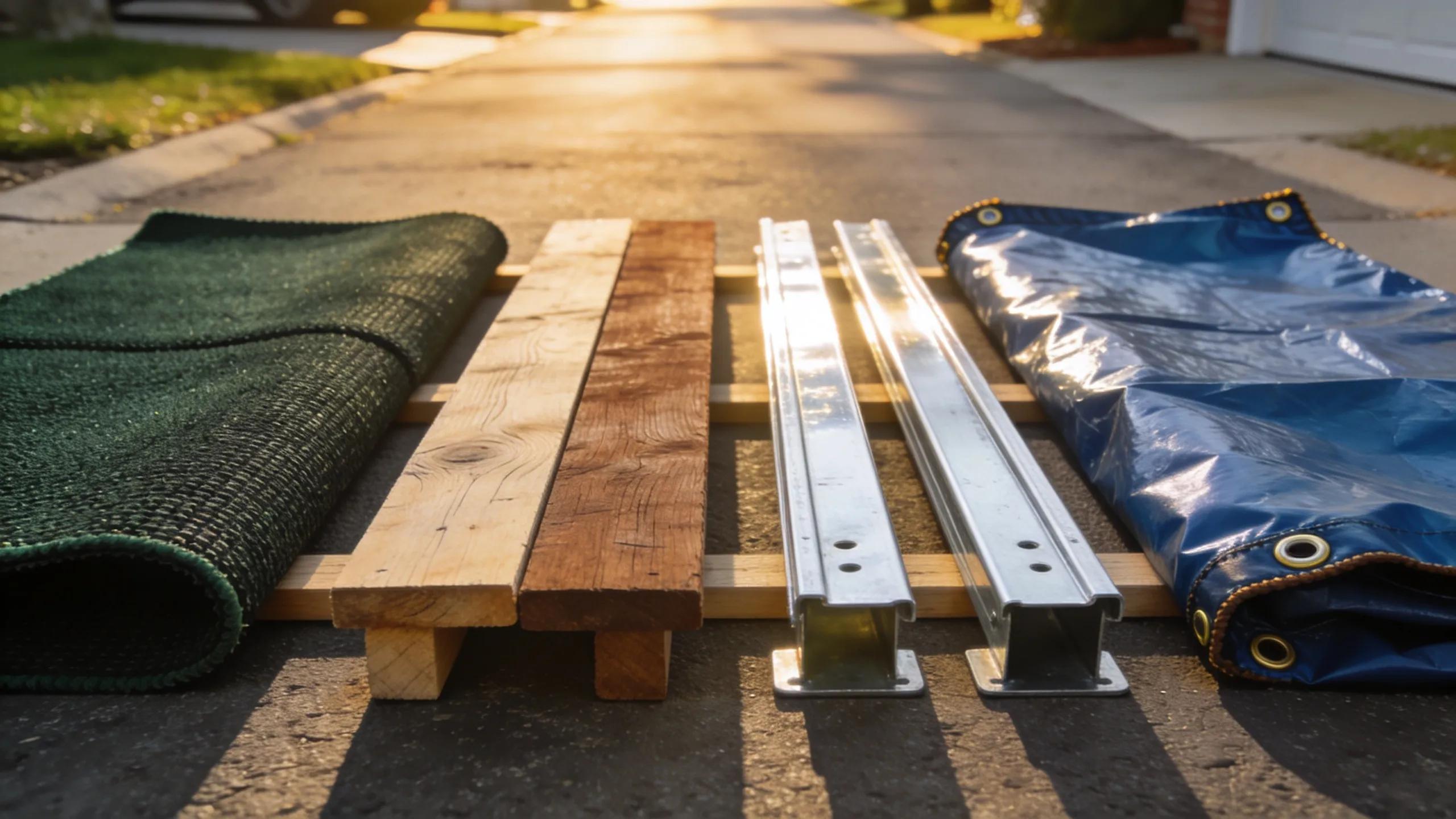 Protective materials for driveway safeguarding during dumpster rental