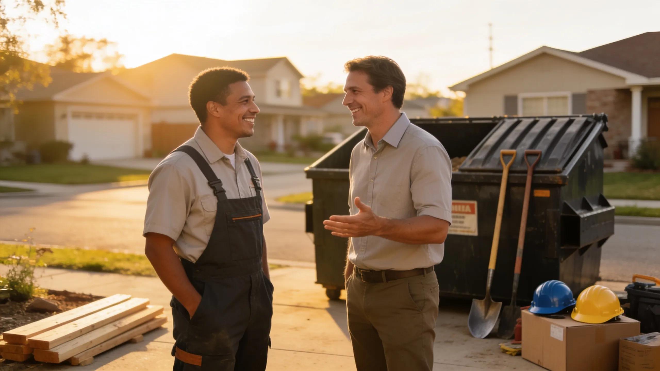 Local contractor providing personalized dumpster rental service in Lake County, supporting businesses with tailored waste management solutions
