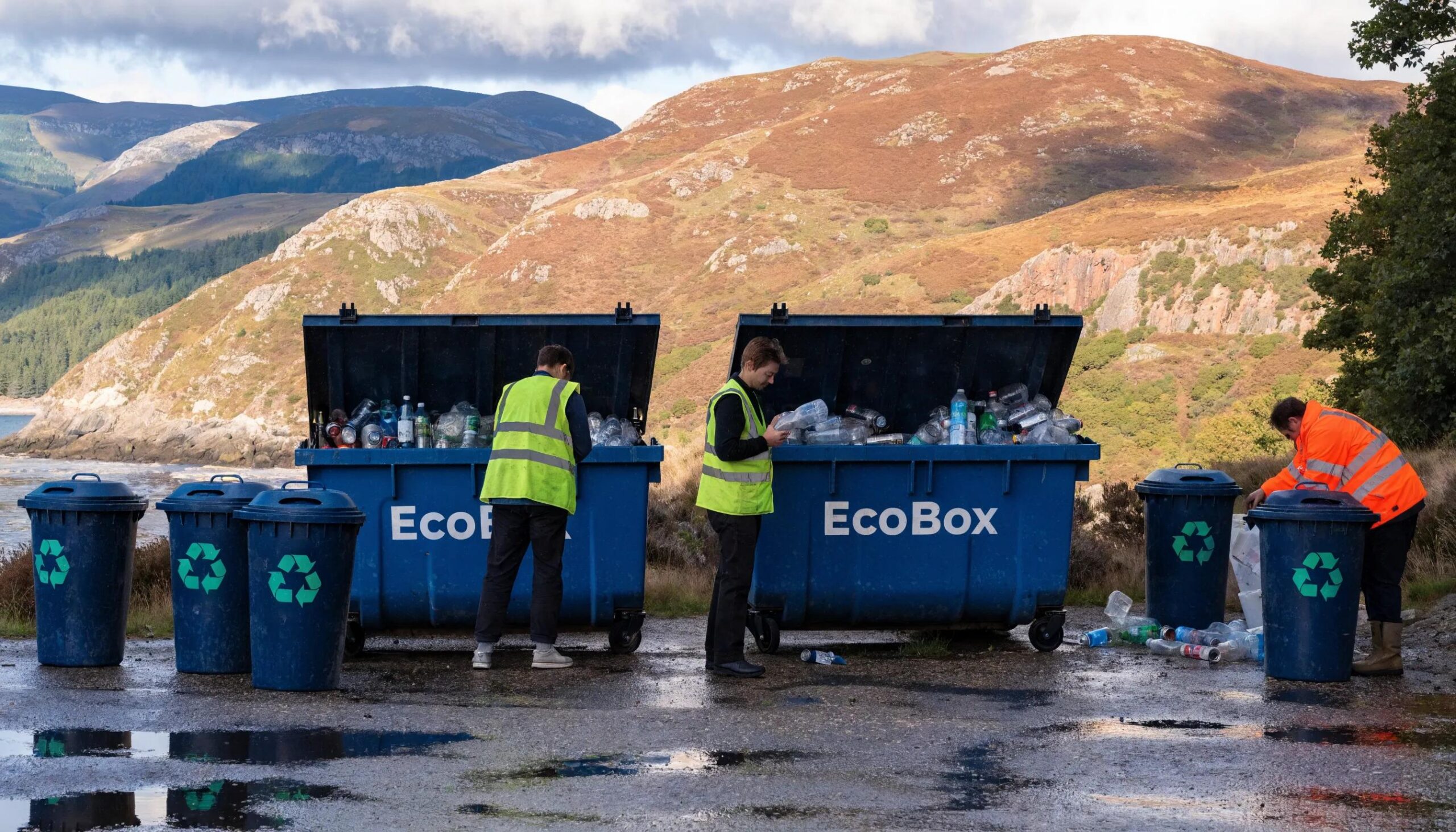 EcoBox Dumpsters recycling process and eco-friendly waste management practices in Glencoe.