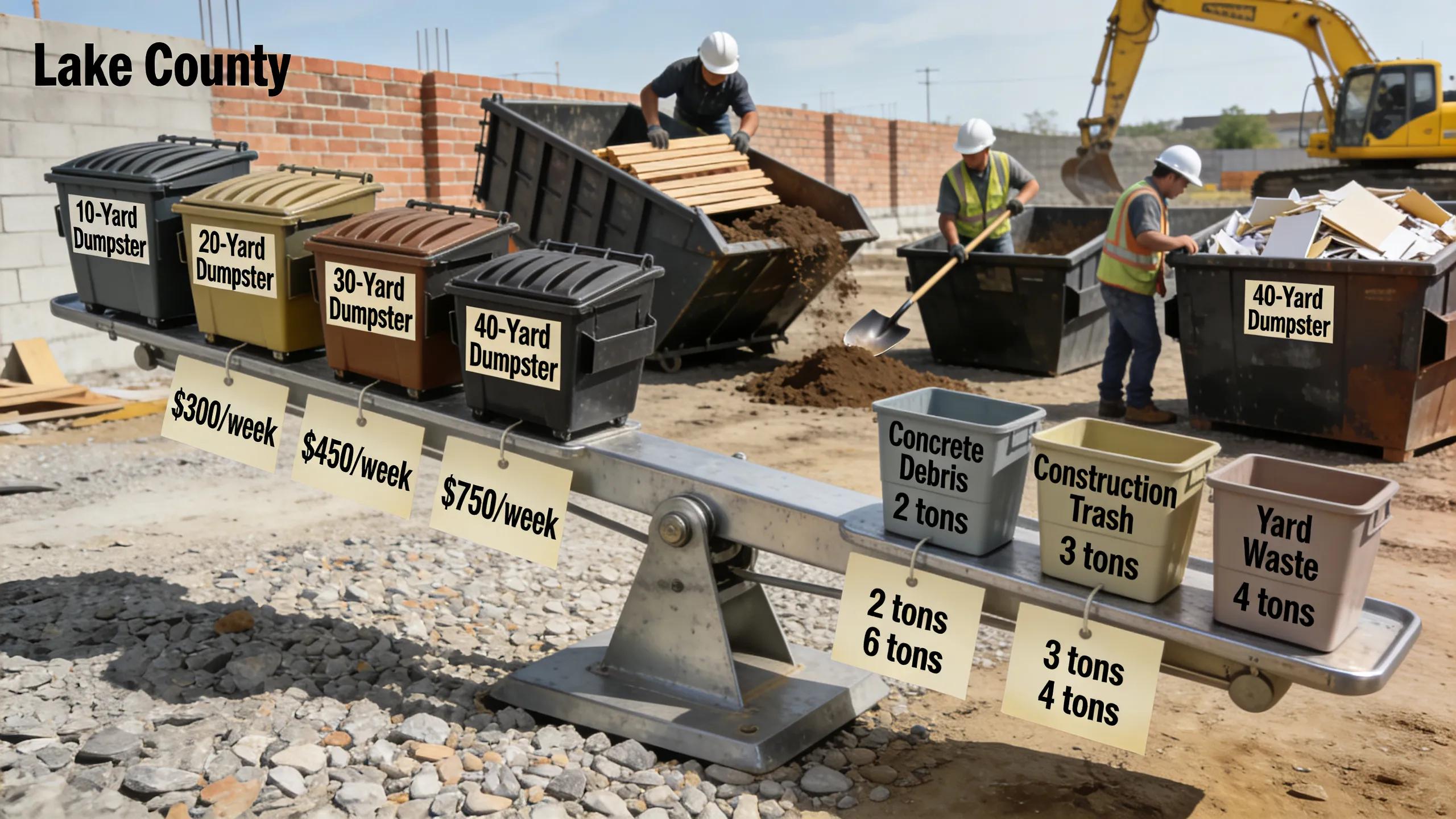 Factors influencing dumpster rental costs and sizes in North Chicago