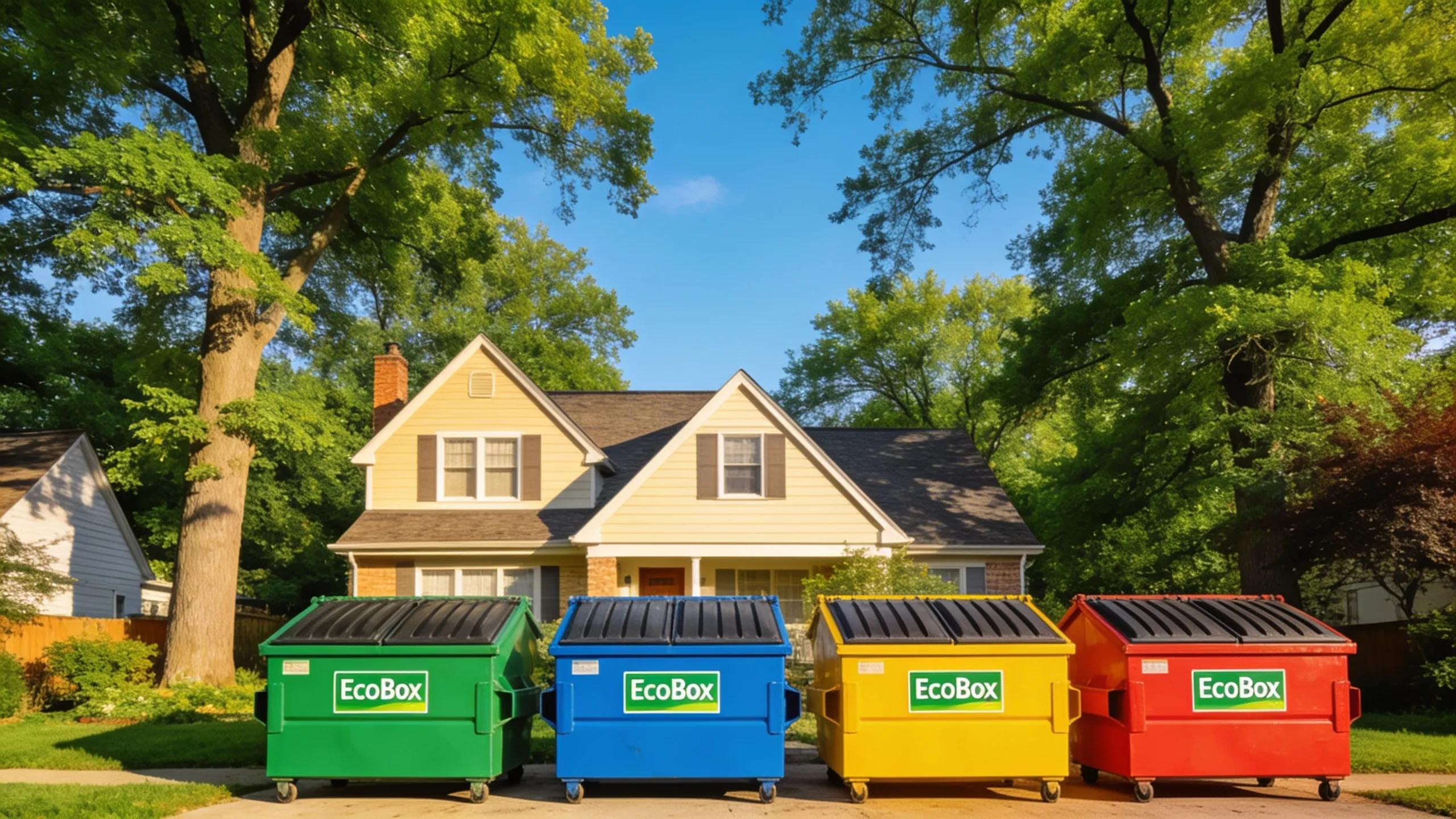 EcoBox Dumpsters in Park Ridge, IL: colorful dumpsters for residential waste management