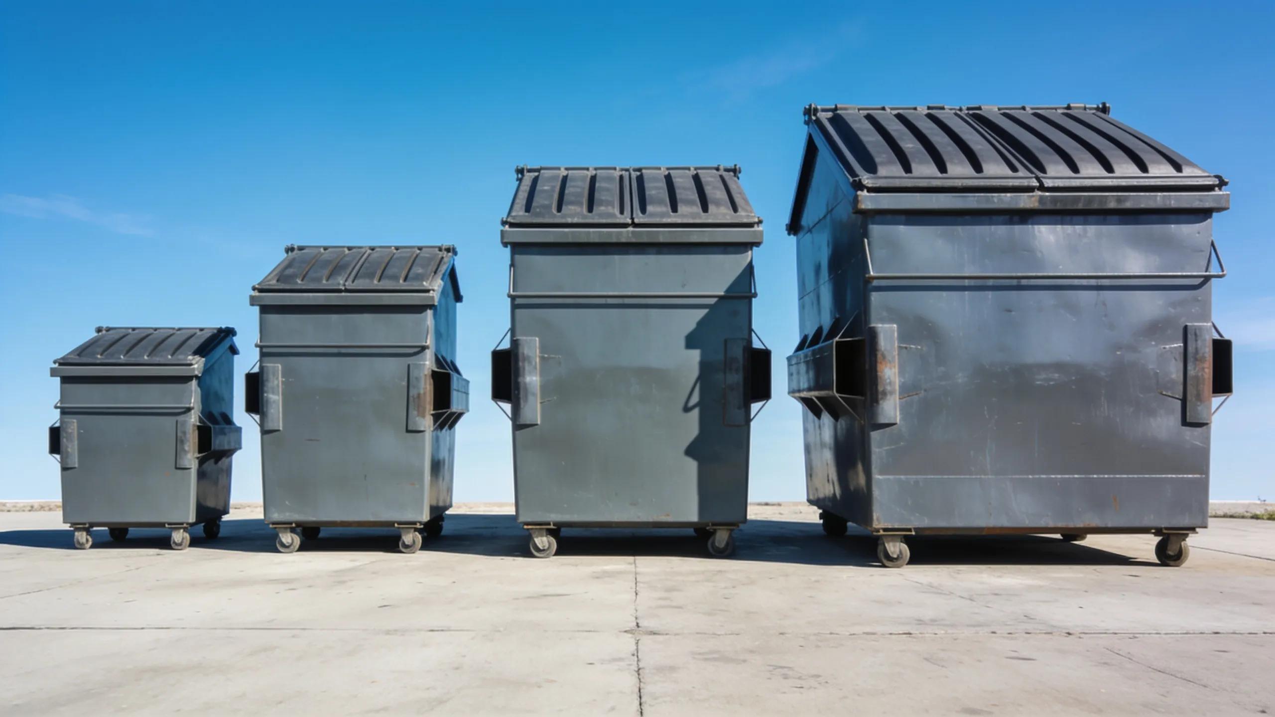 Various sizes of roll-off dumpsters for waste disposal in Barrington, IL.