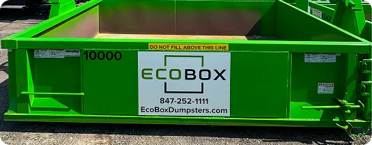 EcoBox 10-yard dumpster for small cleanouts and heavy item disposal