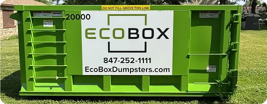 EcoBox 20-yard dumpster container for construction and major renovations