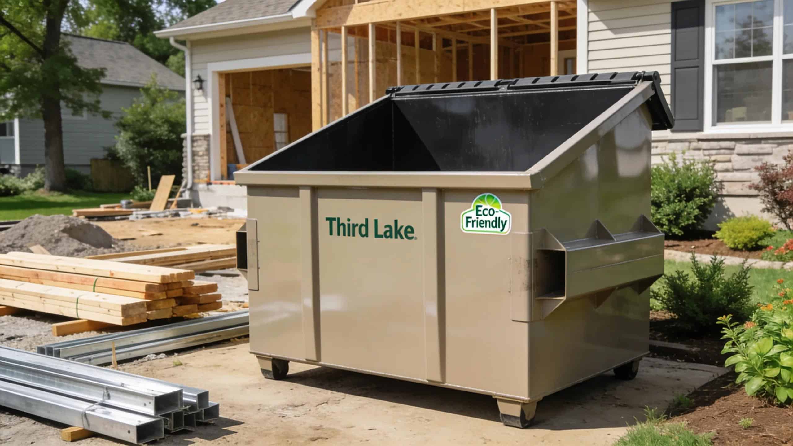 Eco-friendly dumpster in Third Lake, IL, symbolizing affordable waste management solutions