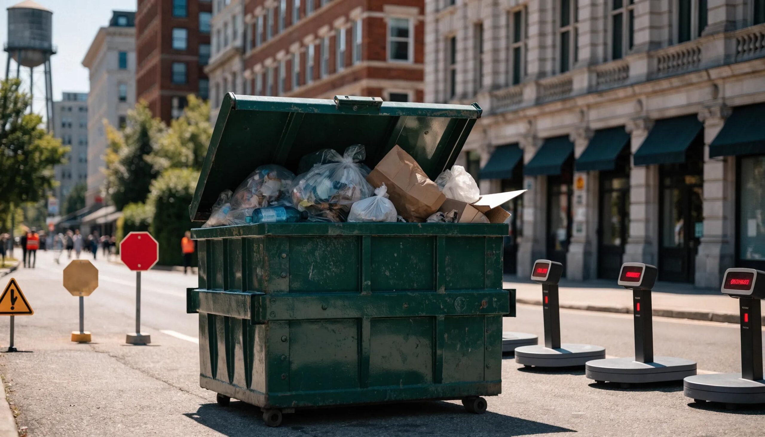 Visual depiction of potential additional fees for dumpster rentals in Lake County